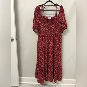 Leota Red and Black Lips Dress